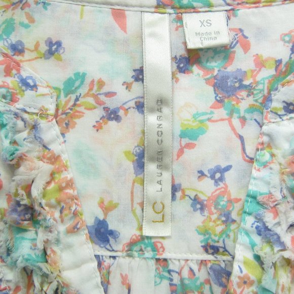LC LAUREN CONRAD Floral cotton blouse - Picture 2 of 6